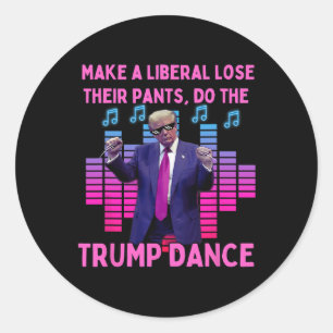 Pegatina Redonda Los liberales pierden sus pantalones - Divertido b