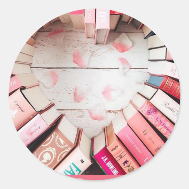 Pegatina Redonda Los libros te hacen brillante (Anverso)