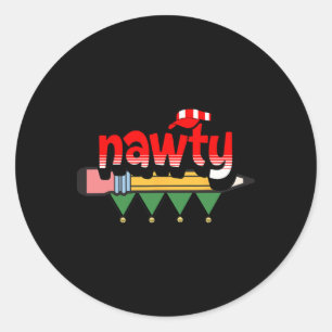Pegatina Redonda Los Lulu Darling Naughty O Los Navidades Agradable