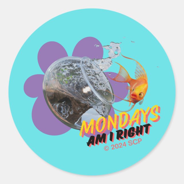 Pegatina Redonda Los Lunes, ¿Tengo Razón? (Anverso)