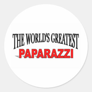 Pegatina Redonda Los mayores aparazzi del mundo
