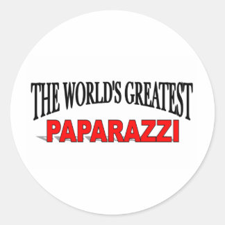 Pegatina Redonda Los mayores aparazzi del mundo