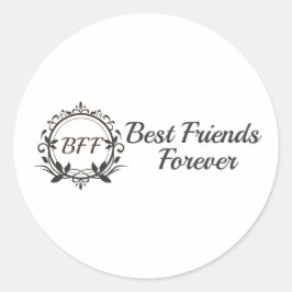Pegatina Redonda Los mejores amigos para siempre