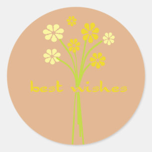 Pegatina Redonda Los mejores deseos