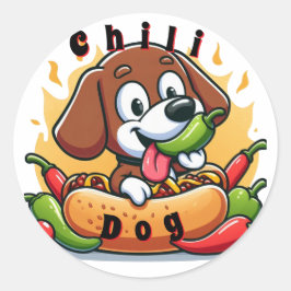 Pegatina Redonda ¡Los mejores mundos del perro chile!