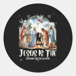 Pegatina Redonda Los mejores Navidades de la historia Guay Jesús Na