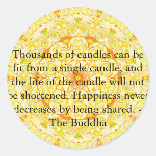 Pegatina Redonda Los millares de velas se pueden encender de un