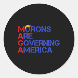 Pegatina Redonda Los morones están gobernando a Estados Unidos Dive