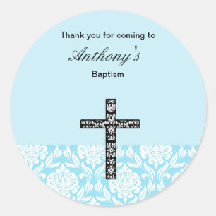 Pegatina Redonda Los muchachos azules del damasco le agradecen los