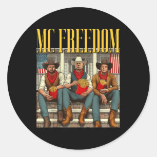 Pegatina Redonda Los Navidades de Trump McFreedom son divertidos y