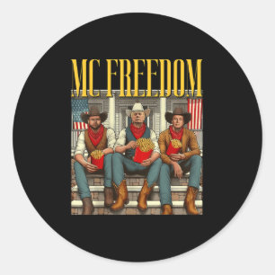 Pegatina Redonda Los Navidades de Trump McFreedom son divertidos y