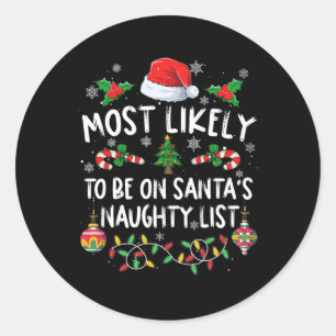Pegatina Redonda Los Navidades familiares más propensos a estar en 