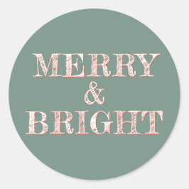 Pegatina Redonda Los Navidades modernos se enriquecen con el color