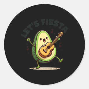 Pegatina Redonda Los Niños Dejan Fiesta 5 Cinco De Mayo Para Los Ni