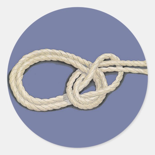 Pegatina Redonda Los nudos de Seamen (Anverso)