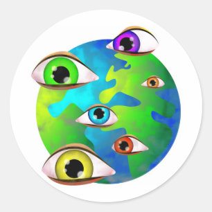 Pegatina Redonda los ojos del señor