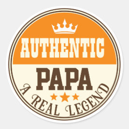 Pegatina Redonda Los Padres Personalizares Modernos Día Texto Negro