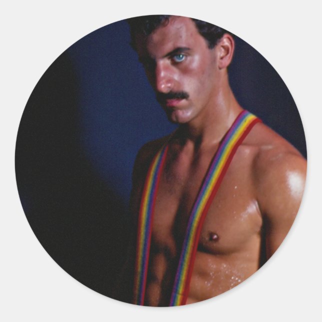 Pegatina Redonda Los pantalones cortos de Nick (Anverso)