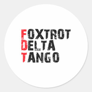 Pegatina Redonda Los parques nacionales de los camisas de Foxtrots 