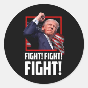 Pegatina Redonda Los partidarios de la lucha contra Donald Trump