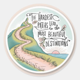 Pegatina Redonda Los Pegatinas de ruta más difícil