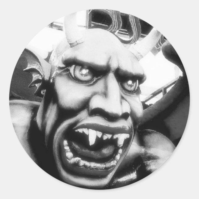 Pegatina Redonda Los Pegatinas del diablo infernal de Dante (Anverso)