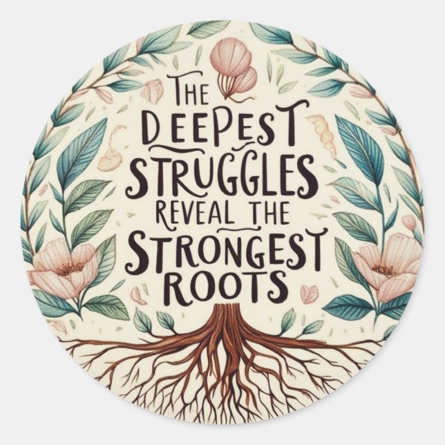 Pegatina Redonda Los Pegatinas más profundos luchan (Anverso)