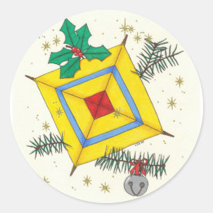 Pegatina Redonda Los pegatinas oculares de Dios