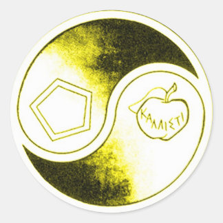 Pegatina Redonda los pegatinas sagrados del chao