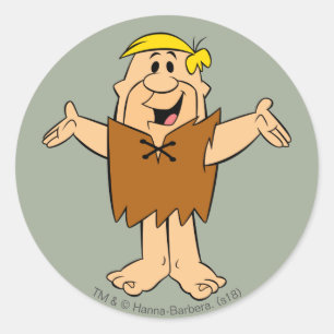 Pegatina Redonda Los Picapiedra   Barney Rubble