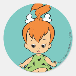 Pegatina Redonda Los Picapiedra   Flintstone Pebbles