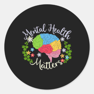 Pegatina Redonda Los problemas de salud dan a los seres humanos con
