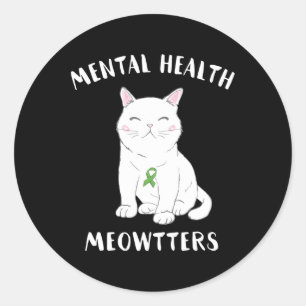 Pegatina Redonda Los Problemas De Salud Mental Ponen Fin A Los Cono