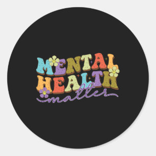 Pegatina Redonda Los Problemas De Salud Mental Ponen Fin Al Estigma