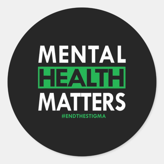 Pegatina Redonda Los Problemas De Salud Ponen Fin A La Conciencia S (Anverso)