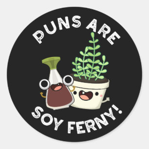 Pegatina Redonda Los puntitos son la planta de salsa de soja Ferny