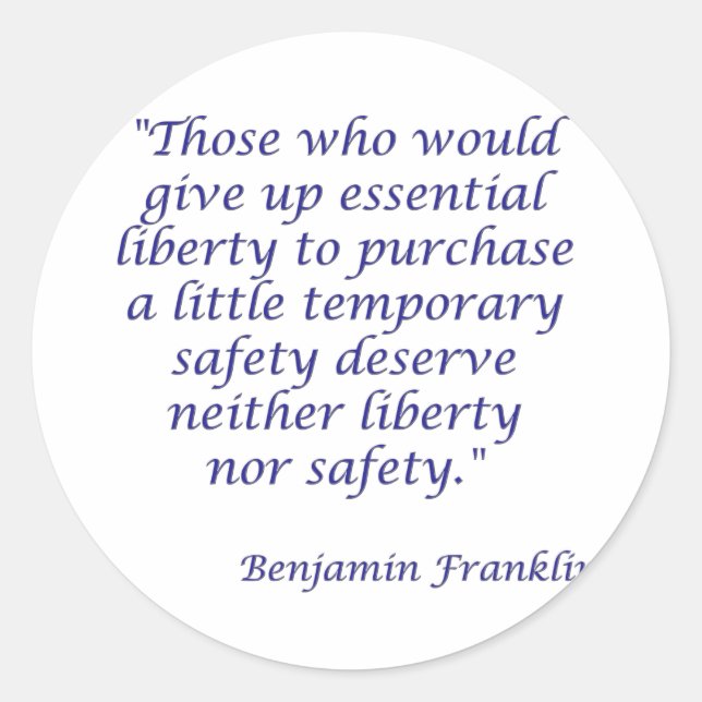 Pegatina Redonda Los que darían para arriba libertad esencial… (Anverso)