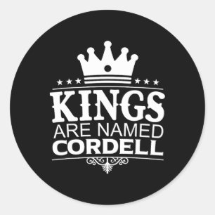 Pegatina Redonda Los Reyes Se Llaman Cordell Funny Personalizado No