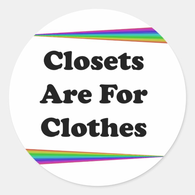 Pegatina Redonda Los Ropas Son Para Ropa (Anverso)