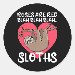 Pegatina Redonda Los Rosas graciosos son el mentón de la camiseta d