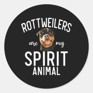 Pegatina Redonda Los Rottweilers Son Mi Rottweiler Animal Spirit