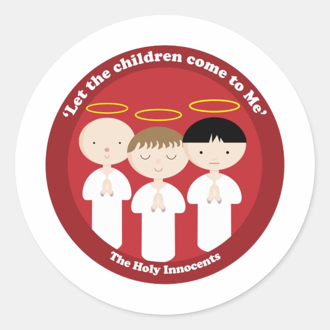 Pegatina Redonda Los santos inocentes (Anverso)
