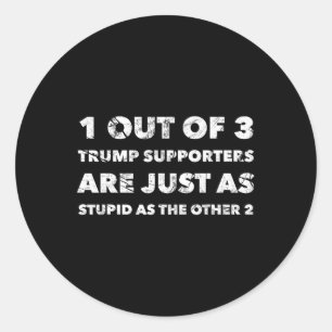 Pegatina Redonda Los simpatizantes de Trump anti-Trump son simpleme