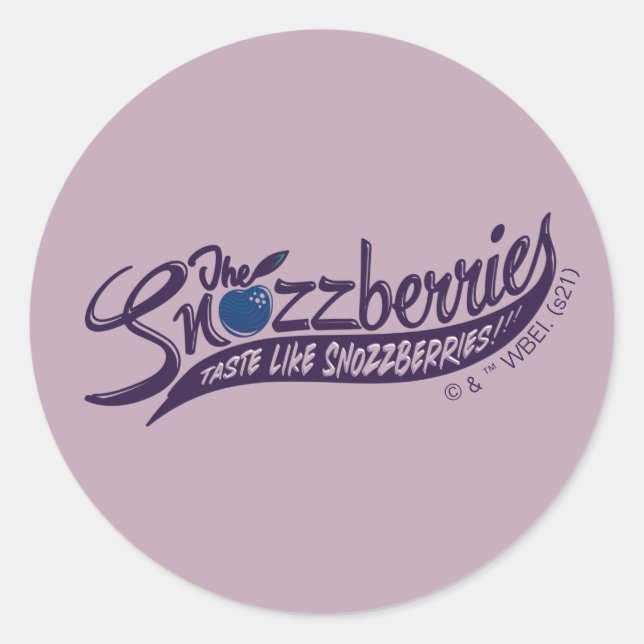 Pegatina Redonda ¡Los Snozzberries Gustan Como Los Snozzberries! (Anverso)