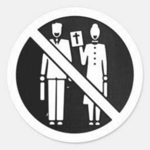 Pegatina Redonda Los testigos de no más de Jehová