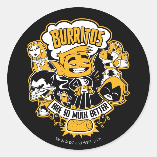 Pegatina Redonda ¡Los titanes adolescentes se van! | Bebe Boy "Los  (Anverso)