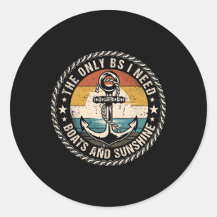 Pegatina Redonda Los Únicos Bs Que Necesito Son Botes Y Tapón De Ba