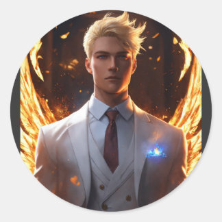 Pegatina Redonda Lotes de Evolución Elemental: desata tu Super inte