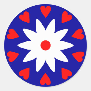 Pegatina Redonda Lotus Heart