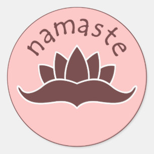 Pegatina Redonda Lotus Namaste
